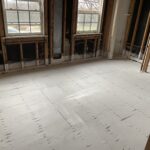 Fire damaged floor - before restoration