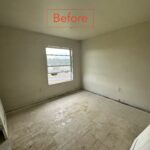 Fire damaged room - before restoration