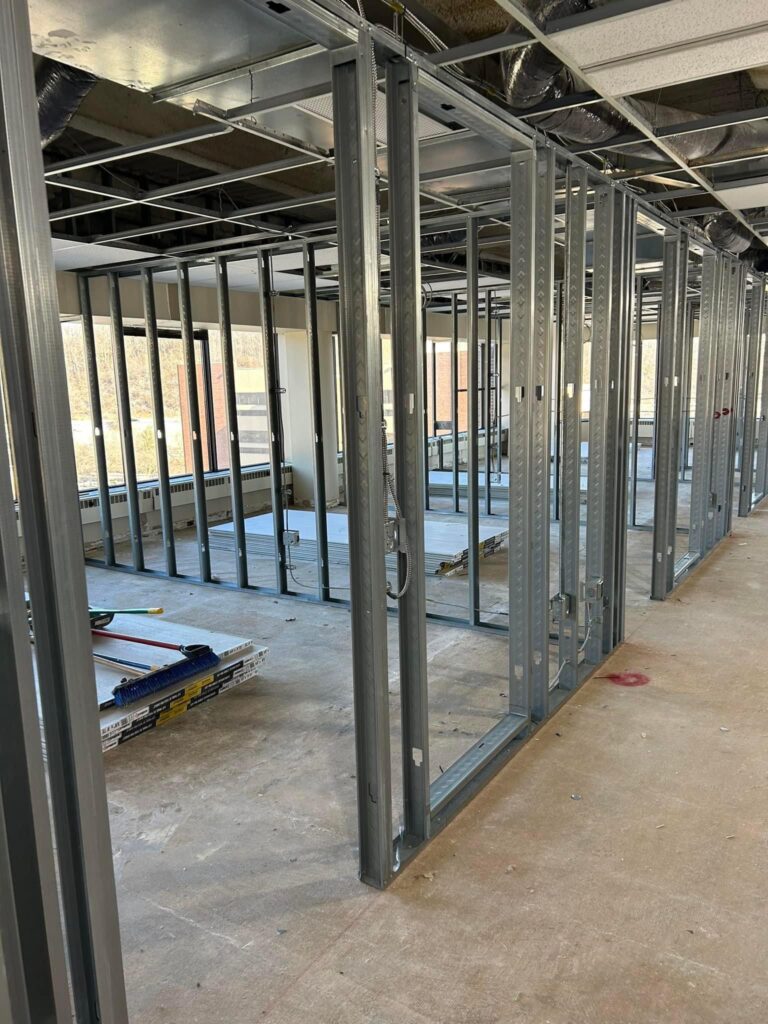Metal Framing during insurance restoration
