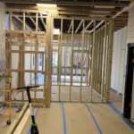 Wooden Framing during insurance restoration