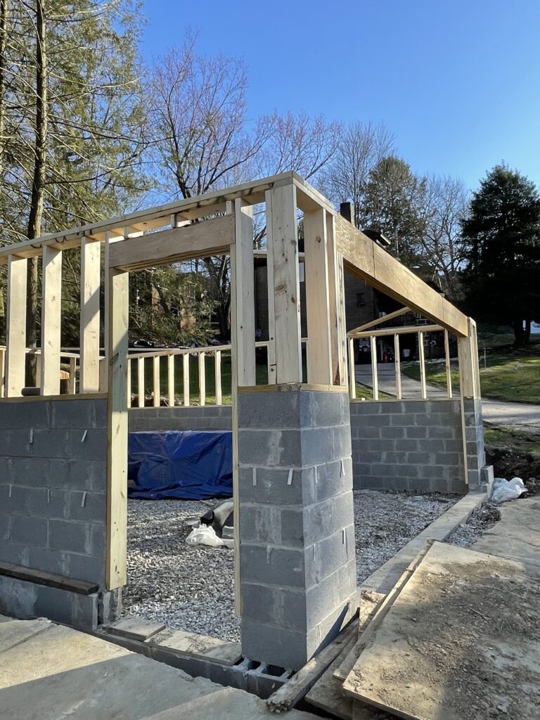New Construction of a garage