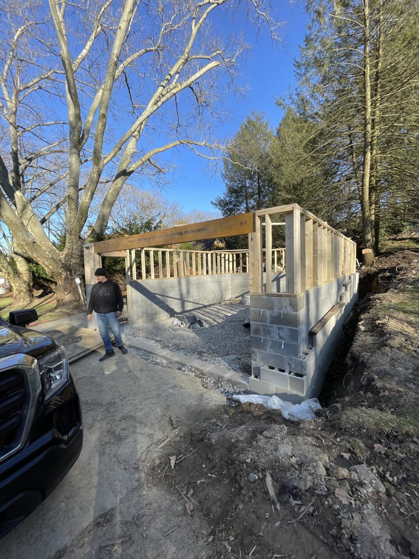 New Construction of a garage